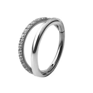 <span class=keywords><strong>Piercing</strong></span> de <span class=keywords><strong>nez</strong></span>, <span class=keywords><strong>anneau</strong></span> de séparation articulé en titane Duo, 16G, 10000mm, épaisseur F136 - Product Image 1