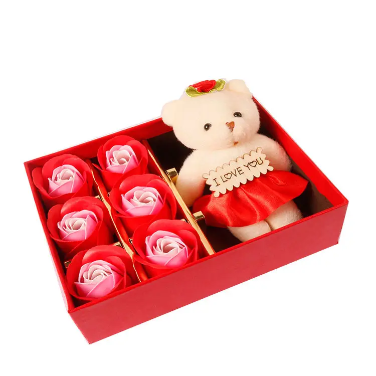 Soap Flower Gift Box Rose Bear Birthday Valentine's Day Gift Graduation Commemorative wedding gift
