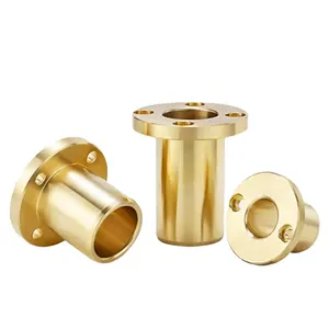 Custom CNC Machining Brass Bushing Wear-Resistant High-Strength Sliding Bearing Brass Self-Lubricating Graphite Copper Sleeve