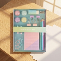 Ensemble de papeterie scolaire pour enfants, note adhésive colorée, mignon, Clips d'écriture, effaceur magnétique, personnalisé