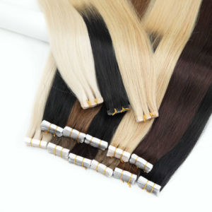 Extensiones de Cabello Virgen Remy de Doble Trama, Grado 9A, Ruso, Adhesivas, Invisibles, Sin Costuras, Sin Enredos ni Caída, Varios Colores - Product Image 1