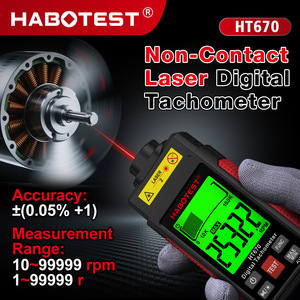 Tacómetro Digital HABOTEST HT670, Medidor de RPM Láser sin Contacto, Instrumento de Medición de Velocidad Industrial - Product Image 2