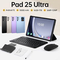 Tablet Pad 25 Ultra de 10.1 Pulgadas para Estudiantes, 16 GB + 1 TB, 108 MP, 8000 mAh, 4G, 5G, Doble SIM, Educativa, para Aprender, Libro Electrónico, Nueva Pantalla Capacitiva