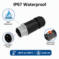 Conector Impermeable IP67 de Bloqueo Rápido de Metal Resistente a la Corrosión MJ32 para Almacenamiento de Energía Solar Fotovoltaica