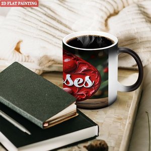 Taza de Sublimación Personalizada, Negra Esmerilada, 11 oz, Cerámica, Taza Mágica que Cambia de Color con el Calor, Diseño de Anime - Product Image 3