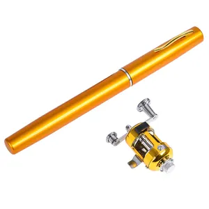 Portable Telescopic Fishing Pen Rod with Spinning Reel