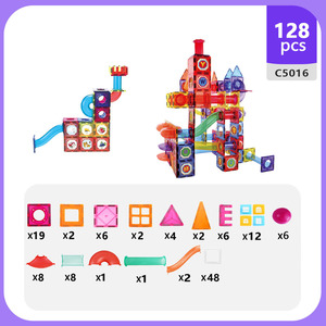 <strong>Custom</strong> Plastic Magnetic Building <strong>Blocks</strong> with Strong <strong>Magnet</strong> 7.5cm Construction Piece Educational Ball Pipe &amp; Window Toys - Product Image 6