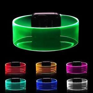 Custom Printed LED Magnetic Wristband Bracelet for Concerts Birthday Parties Events Glow Bracelets Promotional Party Supplies