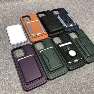 Prix de gros étui de téléphone en cuir pu avec sac pour carte d'identité et boîtier de téléphone pour iphone 12 13 14 pro max ou Samsung A12 A24 S21 - Product Image 1