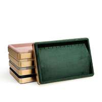 Présentoir de rangement professionnel en métal empilable pour bijoux avec logo personnalisé, plateau pour bagues et colliers AURORA moderne et rapide