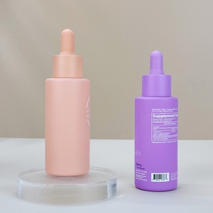 Customized Unique 1.7oz 50ml Purple Essential Oil Serum Glass Dropper Bottle for Skin Care Packaging - Product Image 5