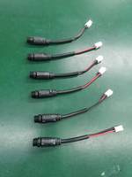 Terminal en laiton étanche M12 2 broches avec câble de 10 cm 10A 2x18AWG pour éclairage LED extérieur et applications industrielles automobiles
