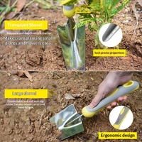 Vente directe usine transfrontalière : Ensemble de 10 outils de jardinage en acier inoxydable (scie, sécateur, râteau à main, gants, sac)