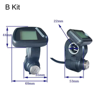 Affichage LCD pour vélo électrique 36-72V, affichage de la vitesse avec verrouillage à clé, longueur de câble de 170 cm, compteur de vitesse, pièces de rechange pour vélo électrique