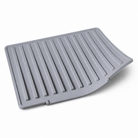 Tapis de séchage en silicone à forte pente pour évier, grande capacité, antidérapant, résistant à la chaleur, pour comptoir de cuisine, vaisselle et tasses