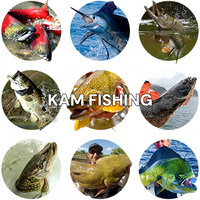 KAM OEM Boîte Mystère de leurres de pêche Calendrier 2026, leurres de pêche pour Pêcheurs, Mari, Amis, cadeau de leurres pour la pêche au bar