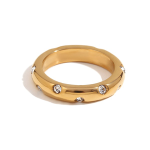 Multi‑Style Stackable Signet <b>Ring</b> Pvd 18K Gold Plated Hypoallergenic Stainless Steel Vintage Trendy Decorative <b>Finger</b> <b>Ring</b> - Product Image 3