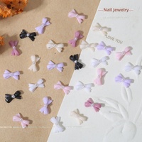 Paso Sico – Nouveauté : Mini nœuds perlés 3D pour nail art, embellissements mignons en résine, style chic français, les plus vendus et très populaires