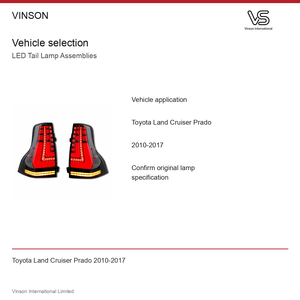 ชุดไฟท้าย LED สำหรับ Toyota Land Cruiser Prado ปี 2010-2017 เลนส์ใส - Product Image 5