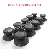 Manette de jeu en plastique noire en gros avec capteur analogique, capuchon de joystick en forme de champignon et poignée de maintien pour manette