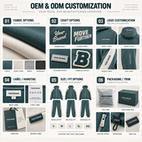 Ensemble sweat à capuche et jogging pour homme personnalisé, 2 pièces, en molleton de coton, avec blocs de couleur et poches zippées, pour tenue décontractée quotidienne