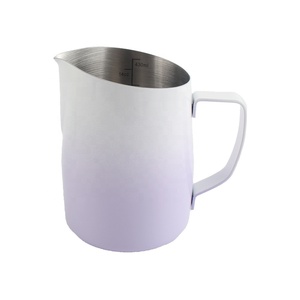 Pichet à lait pour expresso de 430 ml avec bec verseur rond et poignée, pichet pour mousseur à lait - Product Image 3