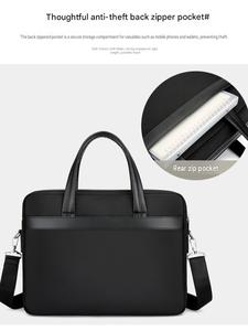 Sac à main professionnel en tissu de qualité supérieure, sac bandoulière décontracté imperméable, grande capacité, sacoche simple pour ordinateur portable. - Product Image 3