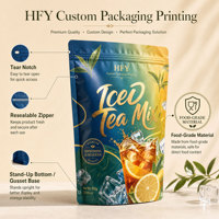 Sachet Doypack Personnalisé Vide pour Thé Matcha, Thé Glacé en Poudre, Imperméable, Biodégradable, en Feuille d'Aluminium, avec Fermeture Zip, pour Emballage Alimentaire
