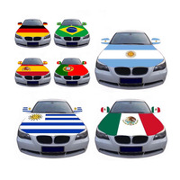 Housse de capot de voiture en tissu polyester élastique personnalisé de haute qualité pour l'extérieur, drapeau de capot, bannière