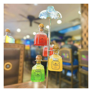 Copa de Cóctel en Forma de Árbol de Acero Inoxidable con Botella de <span class=keywords><strong>Tequila</strong></span> de Plástico, Accesorios para Bebidas de Bar - Product Image 2