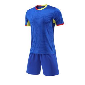 Spielerversion Blanko Individuell Anpassbar Schnelltrocknend V-Ausschnitt Digital Bedruckt Herren Fußball-Uniform Set Fußballtrikots Großhandel - Product Image 1