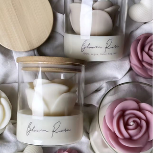 Bougie parfumée personnalisée de luxe en gros, en forme de cœur de rose, pour le spa, le yoga, l'hôtel, le mariage, la maison - Product Image 2