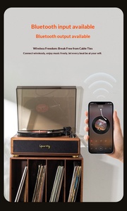 Tourne-disque vinyle rétro <span class=keywords><strong>haut</strong></span> <span class=keywords><strong>de</strong></span> <span class=keywords><strong>gamme</strong></span> pour enceinte stéréo, décoration d'intérieur, modèle <span class=keywords><strong>de</strong></span> gramophone à double <span class=keywords><strong>haut</strong></span>-parleur à l'ancienne D13112 - Product Image 3