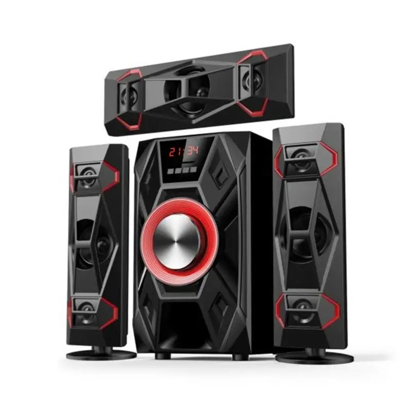 3.1 Ch Home Theater System Louder Volume Speaker Aktif Pemutar Dvd dengan Lebih Banyak Bass Cinema Karaoke Blu Ray Terbaru