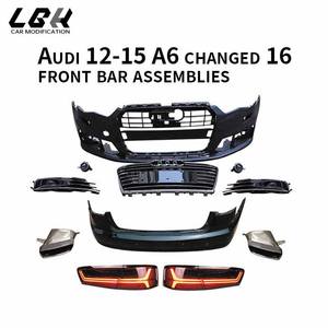 Kit de carrocería de accesorios de sintonización automática para <span class=keywords><strong>Audi</strong></span> <span class=keywords><strong>A6</strong></span> modelo 12-15 actualizado 16 modelos PP material Kit de delimitación frontal - Product Image 2