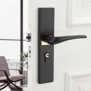 Modern and Simple Design Indoor Home <strong>Door</strong> <strong>Lock</strong> for <strong>Bathroom</strong> and Bedroom Wooden <strong>Doors</strong> with Aluminum Alloy Engineering <strong>Lock</strong> Handle - Product Image 4