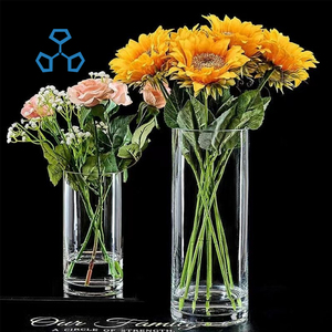 Vaso Alto in <span class=keywords><strong>Vetro</strong></span> Trasparente Contemporaneo <span class=keywords><strong>per</strong></span> Fiori da Pavimento <span class=keywords><strong>per</strong></span> Matrimoni Altezza 30-60cm Diametro 10-30cm - Product Image 4