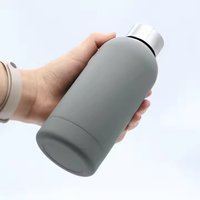 2025 gran oferta personalizada 350ml frasco de vacío de doble pared termo de Metal aislado botella de agua deportiva para acampar vasos de plástico