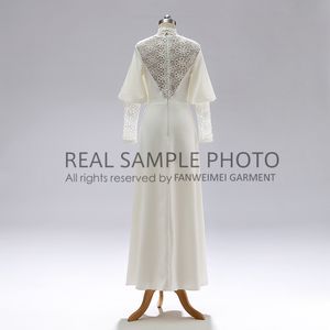 # 1288 DISPONIBILE FOTO REALE <span class=keywords><strong>Abito</strong></span> da <span class=keywords><strong>Sposa</strong></span> Vintage Vittoriano a Maniche Lunghe <span class=keywords><strong>Abito</strong></span> da Cerimonia Islamico Musulmano Vestito da <span class=keywords><strong>Sposa</strong></span> <span class=keywords><strong>Midi</strong></span> - Product Image 4