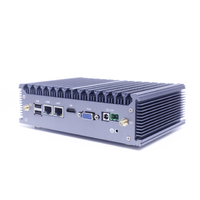 Mini PC de 4 núcleos sin ventilador con RS232 para negocios, pequeño ordenador industrial con Intel Core i3/i5/i7, 8GB+128GB