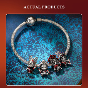 Cadena de cuentas DIY de plata de ley S925 estilo Guochao de gran venta con figura de danza Yingge - Cuentas sueltas encantadoras estilo chino <span class=keywords><strong>Wu</strong></span> Song - Product Image 2