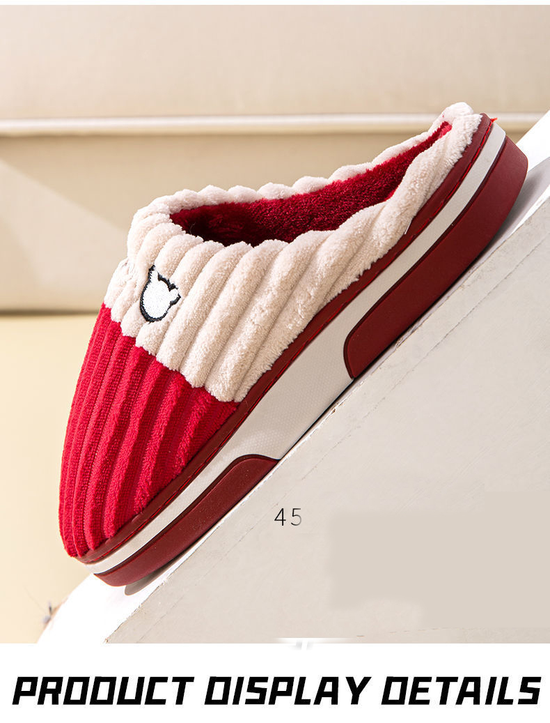 Cotton Slippers Women Winter Home Warm Shoes Couples House Slipper for Womens