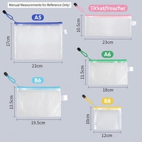 Venta Directa de Fábrica, Tamaño Opcional, Portadocumentos de Plástico PVC Impermeable, Bolsas de Archivo A4 de Malla con Logotipo Personalizado