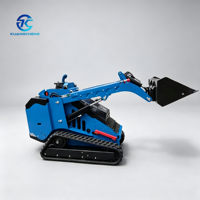 Mini-chargeuse sur chenilles diesel CHANES de Chine, moteur Perkins 25 CV, charge nominale de 0,6 tonne, système hydraulique complet, pour creuser des trous de poteaux
