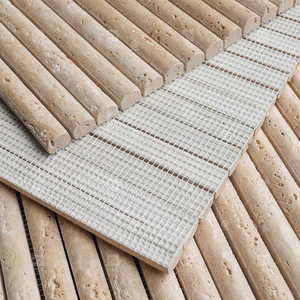 Rãnh màu be <span class=keywords><strong>travertine</strong></span> đá cẩm thạch giọng tường gạch lõm sáo đá tấm Tường cho trang trí nội thất - Product Image 3