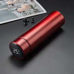 Garrafa térmica de aço inoxidável inteligente personalizada garrafa térmica portátil selada LED digital garrafa de água