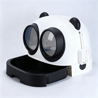 Litière pour chat moderne au design Panda, type tiroir fermé, anti-éclaboussures, contrôle des odeurs, fournitures de toilette pour animaux de compagnie