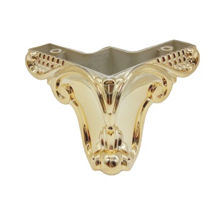 Patas doradas para muebles de mesa, patas de Metal para sofá, soporte de <span class=keywords><strong>TV</strong></span>, mesa lateral de dormitorio, patas de armario, Metal de alta calidad, negro, blanco, OEM, caja de acero - Product Image 1