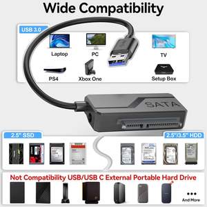 <span class=keywords><strong>Lector</strong></span> de <span class=keywords><strong>Disco</strong></span> <span class=keywords><strong>Duro</strong></span> Interno USB 3.0 a SATA III para SSD de 2.5\"/HDD de 3.5\", <span class=keywords><strong>Cable</strong></span> Convertidor con Adaptador de Corriente de 12V CC, Compatible con UASP - Product Image 6