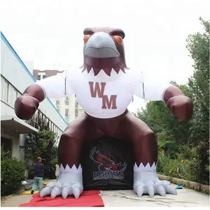 Tùy Chỉnh Thể Thao Inflatable Eagle Mascot Đường Hầm Quảng Cáo Khuyến Mãi